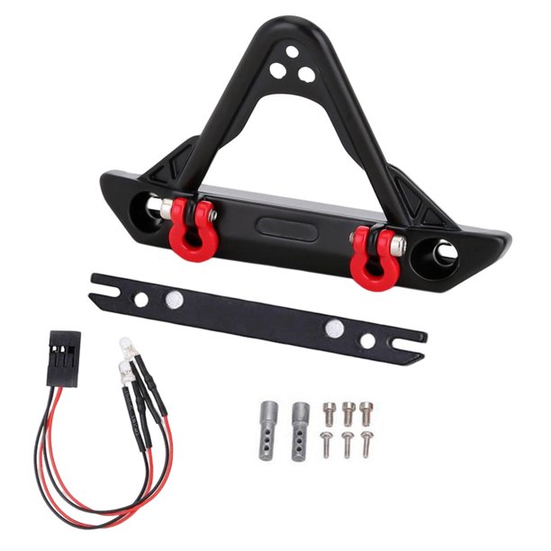 Vogacara Actualización de parachoques delantero de coche RC 1/24 montaje para vehículos de oruga Axial SCX24 puntiagudos Kits de construcción modelo Puntiagudo
