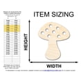 thumbnail image 2 of Unfinished Wood Simple Mushroom Shape 5" / 1/4", 2 of 3