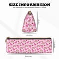 thumbnail image 4 of Xecao Cute Flamingo Print Leather Pencil Case -Stationery Bag Pen Holder for Work & Office, 4 of 5