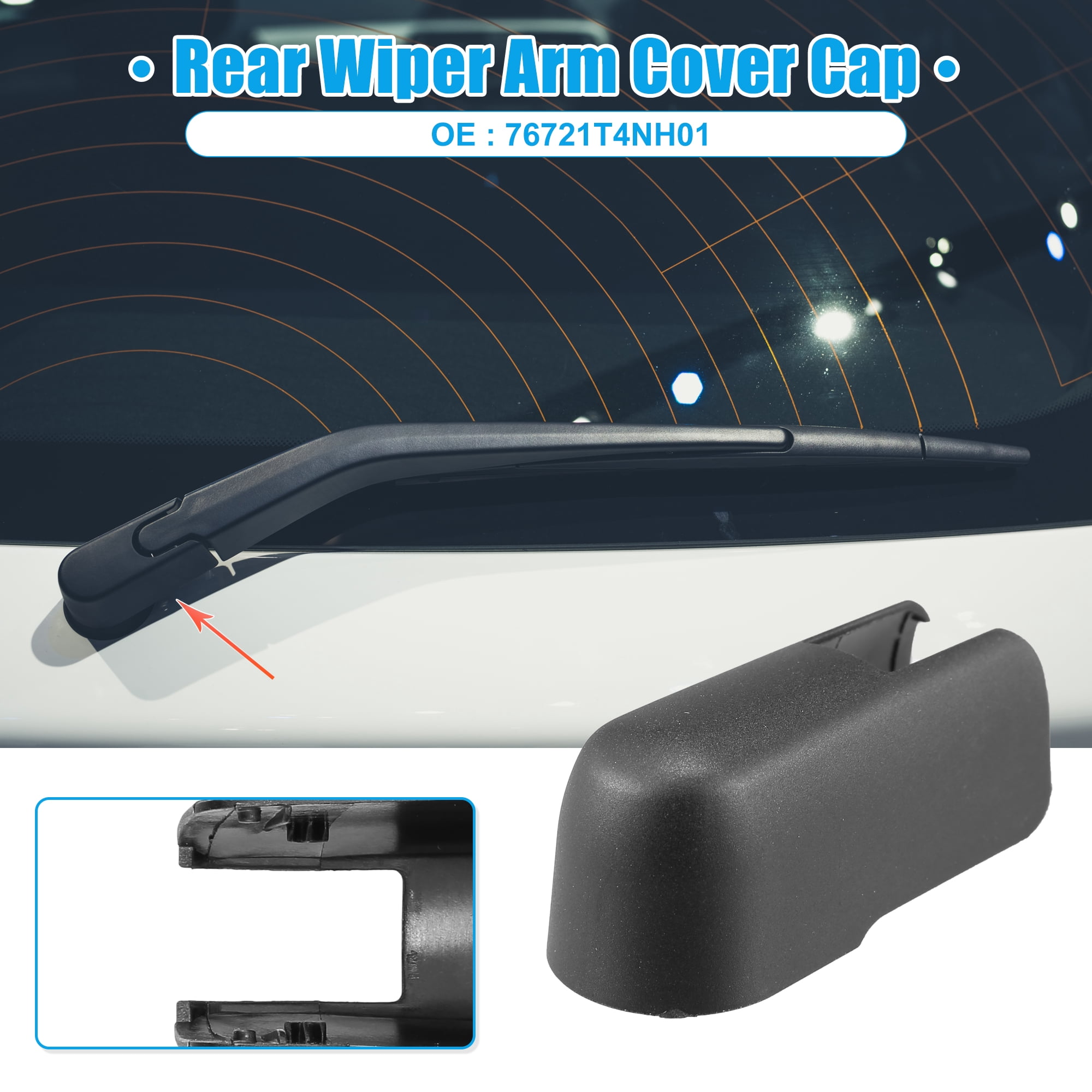 Unique Bargains Rear Wiper Arm Nut Cover Cap for Honda Jade Models