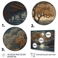 thumbnail image 3 of Designart "Blue And Brown Drama Of A Stormy Night City" City Art Deco Wall Art For Kitchen, 3 of 5