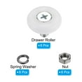 thumbnail image 3 of Uxcell 25mm Drawer Rollers, Nylon Positioning Pulleys with Spring Washer and Nut, White 6 Set, 3 of 6