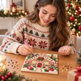 thumbnail image 3 of Diamond and Pearl Art Kits for Adults, 20x20cm holiday canvas, gingerbread house diamond painting (adults DIY & home decor) A, 3 of 4