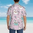 thumbnail image 6 of Easygdp Llama Unicorn and Rainbow Men's Hawaiian Shirts Print Lapel Short Sleeve for Beach, vacation, party, casual occasions - X-Large, 6 of 9