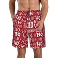 thumbnail image 2 of Uemuo Ho Funny Christmas Pattern Men's Swim Trunks Hawaiian Beach Bathing Suit Swimsuits Beach Quick-Dry Shorts with Pockets-X-Large, 2 of 9