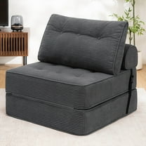 Hommpa Folding Sofa Bed,Convertible Floor Couch for Adult with Pillow with High Density Foam Filling,Comfort Floor Sofa Portable Sleeper Chair for Bedroom Living Room,Dark Gray,Single