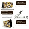 thumbnail image 5 of Xixirimido Sunflower & Cowhide Print Clutch Purse for Women Formal Evening Bags for Wedding Party Cocktail Prom Leather Envelope Bag with Detachable Chain, 5 of 7