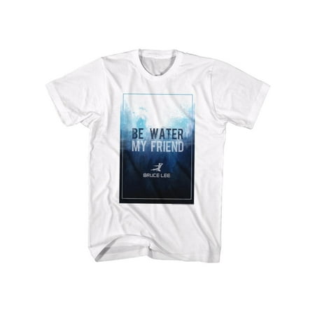 Bruce Lee Famous Icon Martial Arts Be Water My Friend Adult T-Shirt