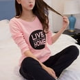 thumbnail image 4 of Cdar Fashion Women Cartoon Animal Print Long Sleeves O Neck Casual Long Pajamas Pants Set, 4 of 7