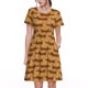 thumbnail image 1 of Easygdp Dachshund Dog Puppy para Vestido Transpirable de Mujer, Vestido Suelto de Manga Corta con Pliegues y Bolsillos para el Verano, 1 of 6