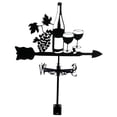 thumbnail image 1 of Almencla Metal Wind Vane Wind Direction Indicator Farm Barn Garage Weather Vane Mount with Cups 34cm, 1 of 8