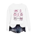 thumbnail image 4 of Zxlsdmn Women's Breast Cancer Crew Neck Sweatshirt Oversized Long Sleeve Drop Shoulder Pullover Tops Inspirational Printed Pattern Sweatshirts Fall Clothes M, 4 of 5