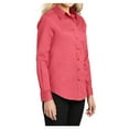 thumbnail image 4 of Womens Long Sleeve Easy Care Cotton/Polyester Shirt Hibiscus 3XL, 4 of 6