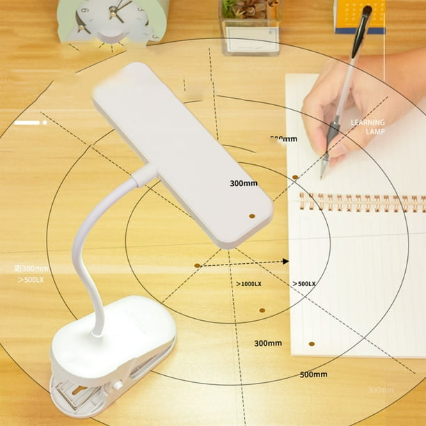 VUSZR Lampe De Lecture Lampe à Pince Liseuse Lampe 7 LED 3 Mode Luminosite Cou Flexible 360 Noir 2 Pieces 84530227