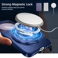 thumbnail image 2 of Dteck for Samsung Galaxy Z Flip 3 Case with 360° Rotatable Magnetic Ring Stand, Compatible with Mag-safe, Slim Thin Matte PC Shockproof Protective Phone Case for Women Men,Royalblue, 2 of 11