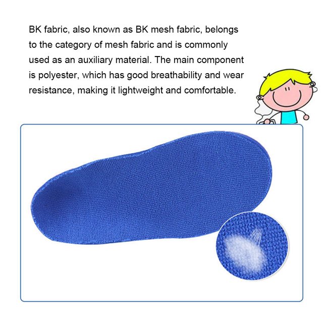 maskred Non-slip PU Arch Support Insoles For Kids Durable Adjustable Fit Shock Absorption blue 19-22