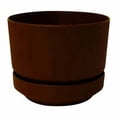 thumbnail image 2 of Maceta Edenika Formec con Plato Contemporánea 6 Pulgadas Chocolate, 2 of 4