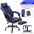 thumbnail image 4 of Heavy Duty Backrest Cushion Leather Office Chair Gaming Racing Chair High Back Ergonomic Swivel Executive Chair With Footrest Home Office Furniture, 4 of 9