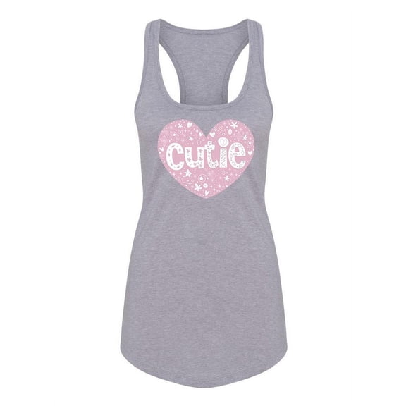 Cutie Heart  Racerback Tank Women -Image by Shutterstock, Female Medium