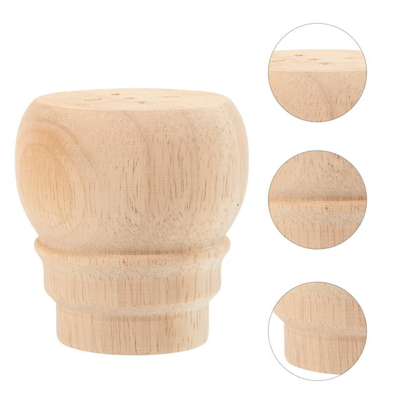 RENACLIPY Unfinished Solid Wood Furniture Legs Khaki Couch Feet Durable and Easy to Install