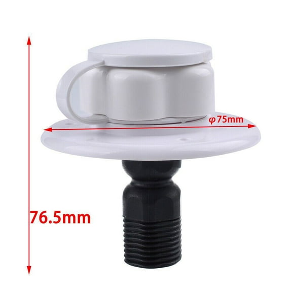Rv City Water Inlet With Check Valve Flange Hose Connector Connection Fill
