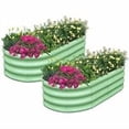 thumbnail image 6 of EastVita 2Pcs 10x4x1.5FT Galvanized Steel Raised Garden Bed , Outdoor Large Planter Boxes with Easy Assembly for Vegetables，Fruits，Flowers，Durable Green Raised Garden Bed，Green, 6 of 6