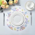 thumbnail image 3 of GZHJMY Easter Bunny Eggs Round Placemasts Set of 4, Non-Slip Heat Resistant Place Mats Washable Kitchen Dining Table Mats, 15.4", 3 of 5