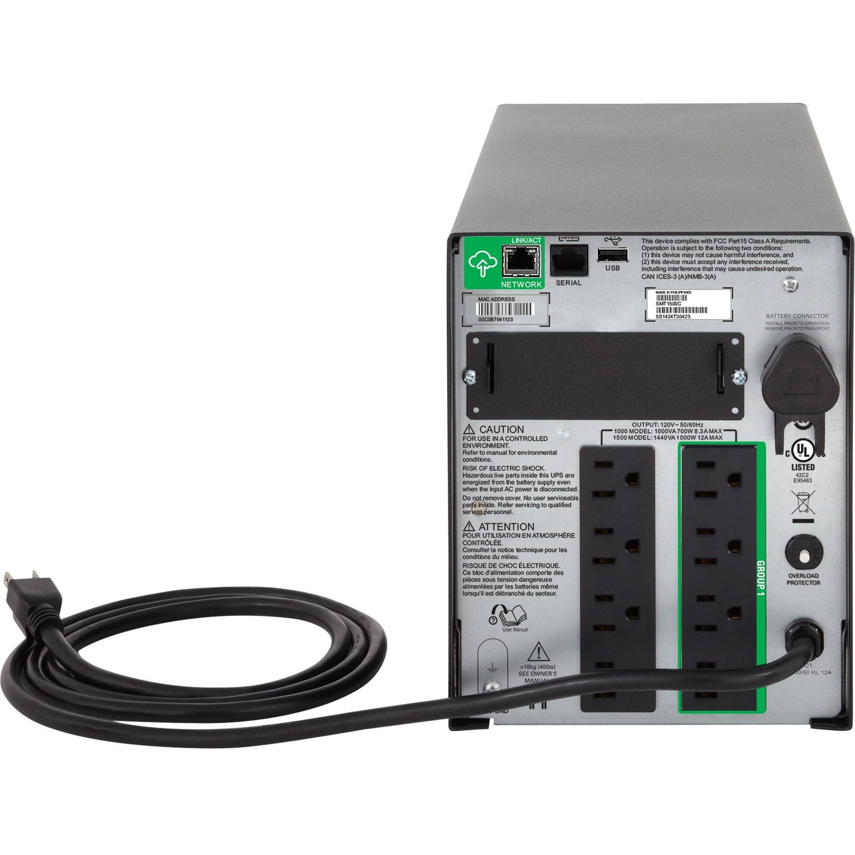 APC SMT1000C 1000VA Smart UPS with Smart Connect Remote Monitoring