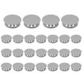 thumbnail image 1 of Tapones de agujero de plástico Uxcell, tipo plano, tapón redondo con bloqueo a presión gris 28mm/1-1/8", 1 of 7