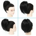 thumbnail image 6 of MODANU Messy Bun Hair Piece Claw Clip in Hair Buns Hair Piece for Women Straight Short High Ponytail Extension Tousled Updo Faux Hair Bun Scrunchies for Women and Girls (Black), 6 of 7