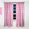 thumbnail image 2 of Designart 'Glamour Zebra Animal Pink Pattern' Mid-Century Modern Curtain Panel, 2 of 5