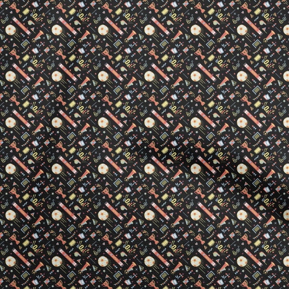 oneOone Viscose Chiffon Black Fabric Sports Sewing Fabric By The Yard Printed Diy Clothing Sewing Supplies 42 Inch Wide
