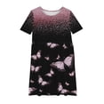 thumbnail image 4 of QIPOPIQ Robe d'Été pour Fille Art Van Gogh Impression 3D Col Rond Manches Courtes T-Shirt Robe Évasée Liquidation, 4 of 5