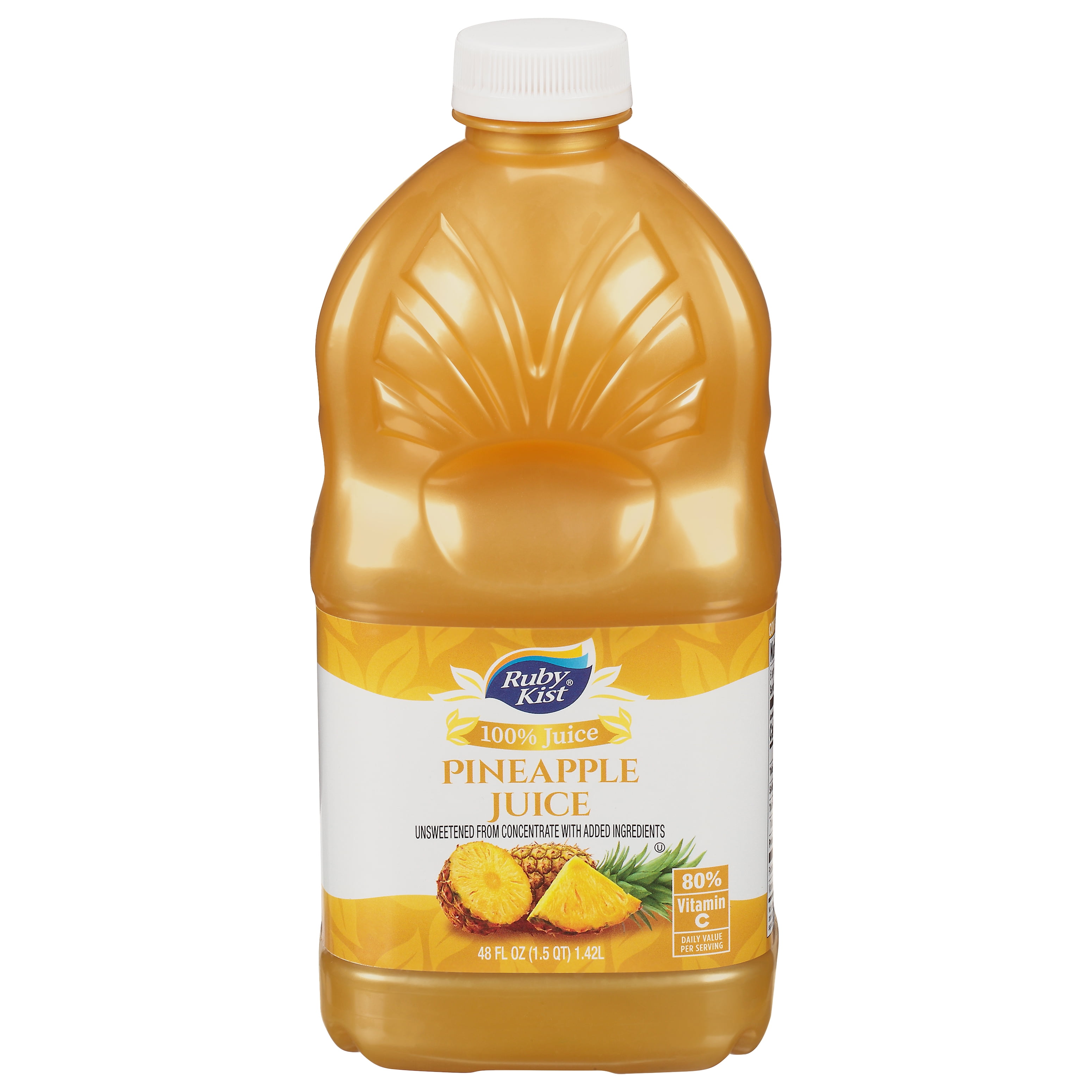 (3 pack) Ruby Kist 100% Pineapple Juice, 48 fl oz