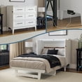 thumbnail image 1 of Santa Fe Coffre-Lit Escamotable en Bois pour Lit Simple avec Matelas et Chargeur Intégré, Blanc, 1 of 18