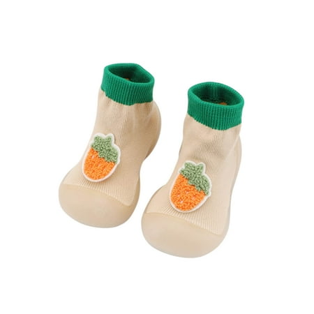 

Shoes For Kids Baby Socks Fruit Embroidered Walkers Shoes Indoor Elastic First Toddler Baby Shoes