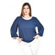 thumbnail image 1 of Blusa con detalles de encaje Roman Fashion /Tallas Extras, 1503 (Azul marino) azul marino 38, 1 of 5