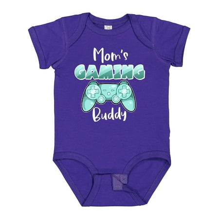 

Inktastic Mom s Gaming Buddy- Aqua Controller Gift Baby Boy or Baby Girl Bodysuit