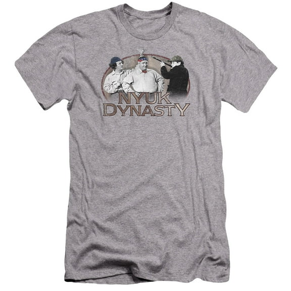 Three Stooges - Nyuk Dynasty - Premium Slim Fit Short Sleeve Shirt - Large
