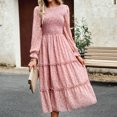 thumbnail image 4 of Vestido midi plisado con escote en A para mujer Vestido largo fluido ajustado y elegante Hugtrwg Para estrenar, 4 of 7