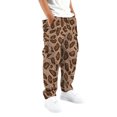 thumbnail image 3 of XIYON Boys Pants Leopard Print Cargo Pants Casual Straight Leg Trousers with Pockets for Outdoor Play 15-16 Years, 3 of 3