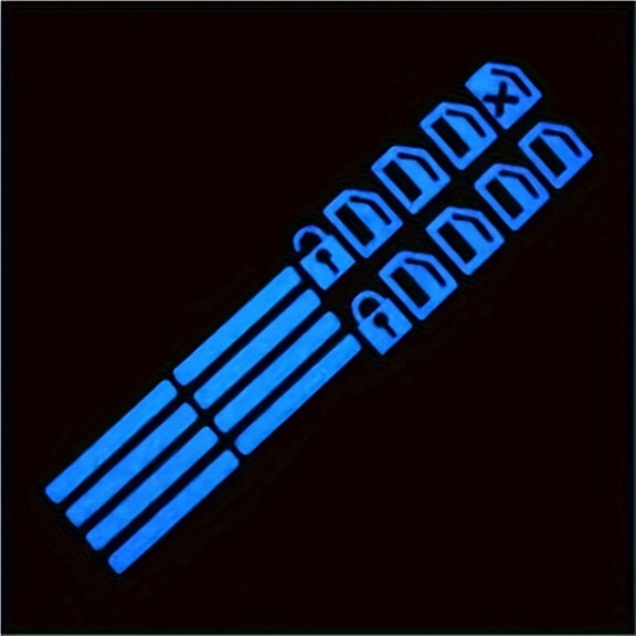 18pcs luminous car stickers, auto self-adhesive night vision decals, auto window stickers.