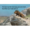 thumbnail image 2 of ArtsyQuotes 32x24 Gold Ornate Wood Framed with Double Matting Museum Art Print Titled - Bible Verse Quote Psalm 104:21, Jean Leon Gerome - Lion on the Watch, 2 of 4