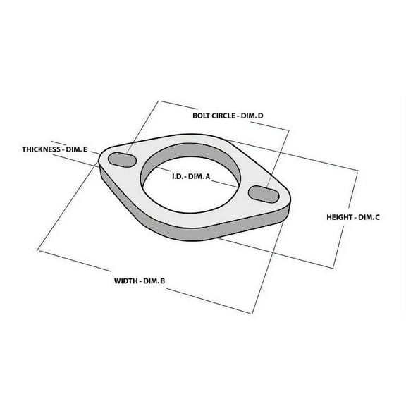 Vibrant Performance 2-Bolt T304 SS Exhaust Flange (2.75in I.D.)
