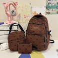 thumbnail image 2 of Weebloom Bow School Backpack For Kids Girls Cute 3Pcs School Bags Set Large Capacity 3 Piece Cute Cartoon Travel Large Bookbag Middle High School College Brown, 2 of 5