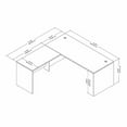 thumbnail image 5 of Trent Home Contemporary L Shaped Engineered Wood Desk with 42" Return in White, 5 of 5