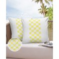 thumbnail image 6 of Pack of 2 Outdoor Pillow Covers, Minimalist Yellow Buffalo Check Plaid Farmhouse Farm Theme Waterproof Square Throw Pillowcase Cushion Decorative Pillow Covers for Couch Patio Tent, 20x20 in, 6 of 6