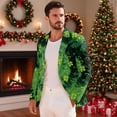 thumbnail image 2 of Uorisanigo Mens Knit Blazer Jacket Casual Size S Lightweight Blazer Suit Jacket with Pockets Knit Daily Blazers Mens St Patrick Day Outfits, St Patrick Day Tie-Dye, 2 of 6
