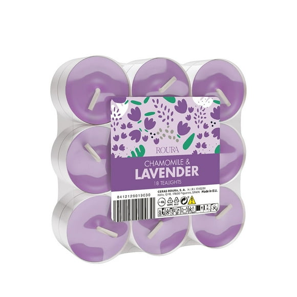 Tealights ROURA Essential Collection 18 pz, Lavanda purpura 3.0