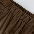 thumbnail image 6 of QIJIE Pants for Women Elastic High Waist Pull On Straight Leg Slacks Casual Fall Trousers with Pockets Brown 3XL, 6 of 6
